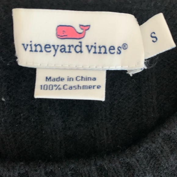 Vineyard vines black cable cashmere sweater - Picture 4 of 7